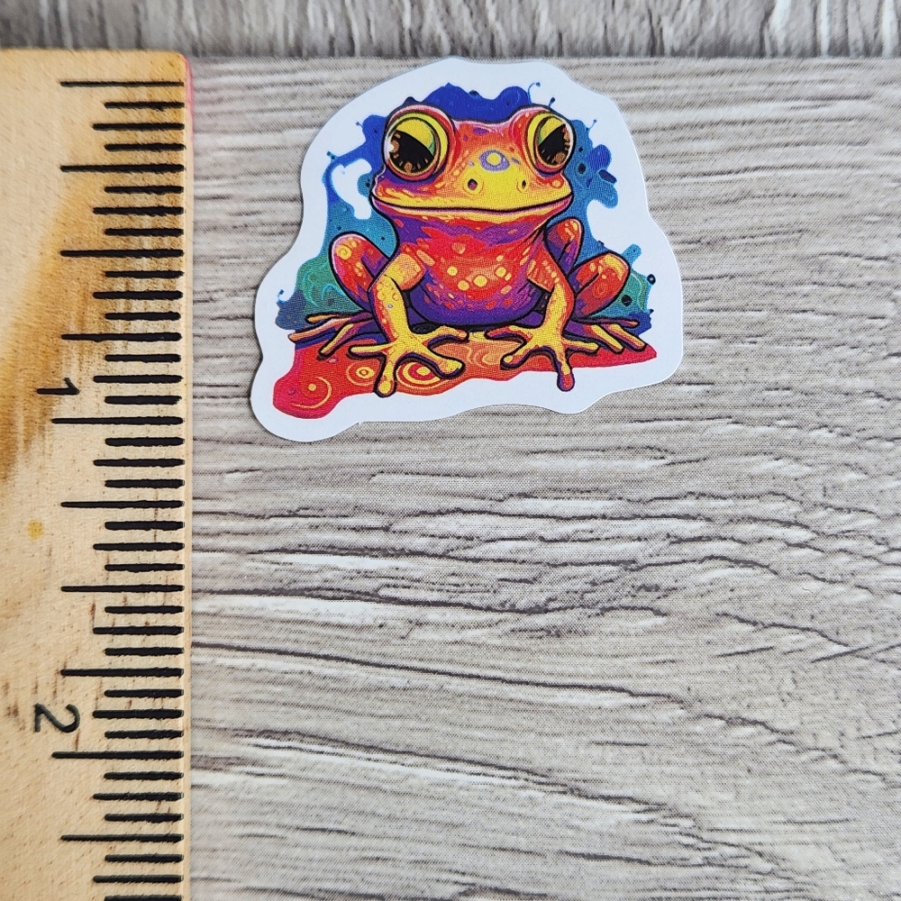 10 for $10 Funky Frog Stickers  Psychedelic Frogs Animal Sticker